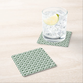 Dessous-de-verre Carré En Papier St. Patrick's Day Preppy Shamrock Clover Lattice 