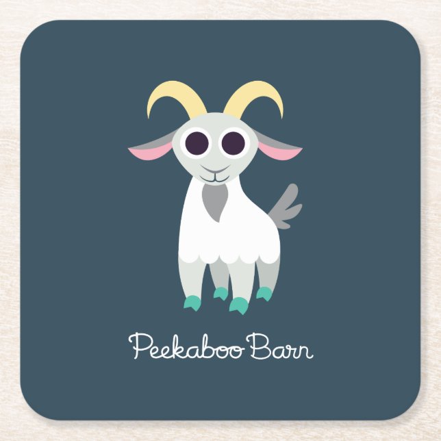 Dessous-de-verre Carré En Papier Stanley la chèvre (Devant)