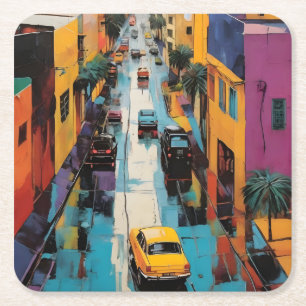 Dessous-de-verre Carré En Papier Street Pop Art