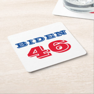 Dessous-de-verre Carré En Papier Style Biden 46