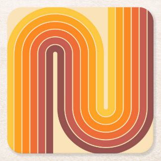 Dessous-de-verre Carré En Papier Style moderne du milieu du siècle