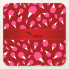 Sucrerie de coton rouge nommée personnalisée