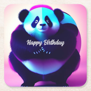 Dessous-de-verre Carré En Papier Sumo Panda The Bamboo Gnasher, Dessous de verre en