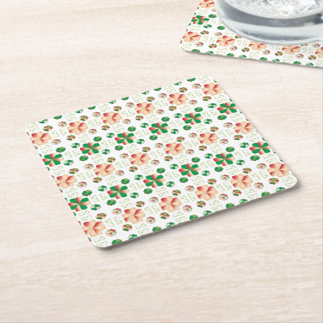 Dessous-de-verre Carré En Papier SUN traditionnel letton motif géométrique X (Incliné)