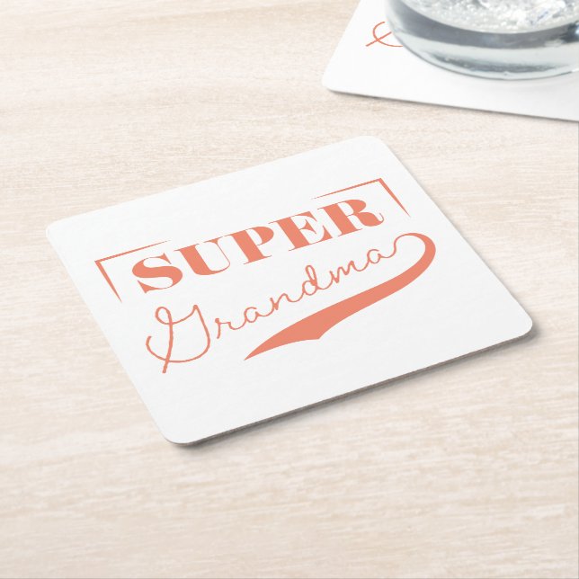 Dessous-de-verre Carré En Papier Super grand-mère (Incliné)