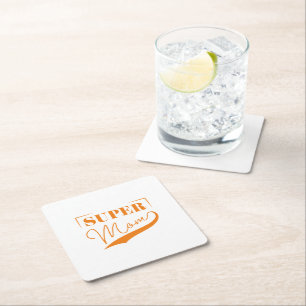 Dessous-de-verre Carré En Papier Super Maman