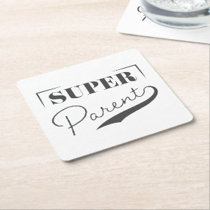 Dessous-de-verre Carré En Papier Super parent