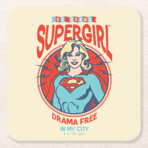 Dessous-de-verre Carré En Papier Supergirl Drame Gratuit Dans Ma Ville