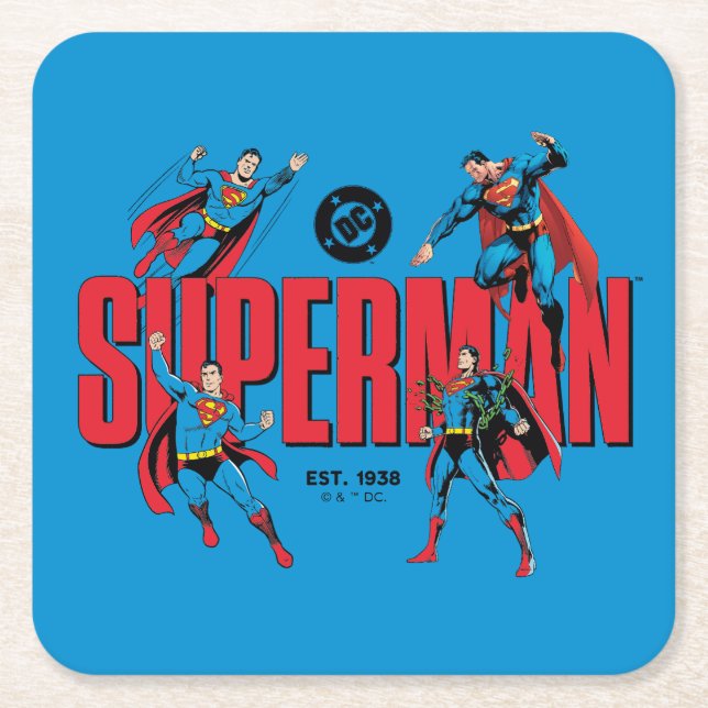 Dessous-de-verre Carré En Papier Superman Legends Forever Graphic (Devant)