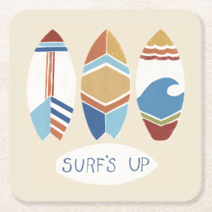Dessous-de-verre Carré En Papier SURF ! Surf