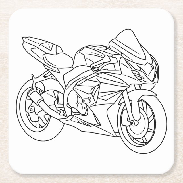 Dessous-de-verre Carré En Papier Suzuki (Devant)