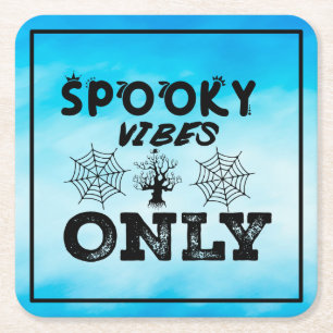 Dessous-de-verre Carré En Papier Sweat à Capuchon Spooky Vibes Only-67293