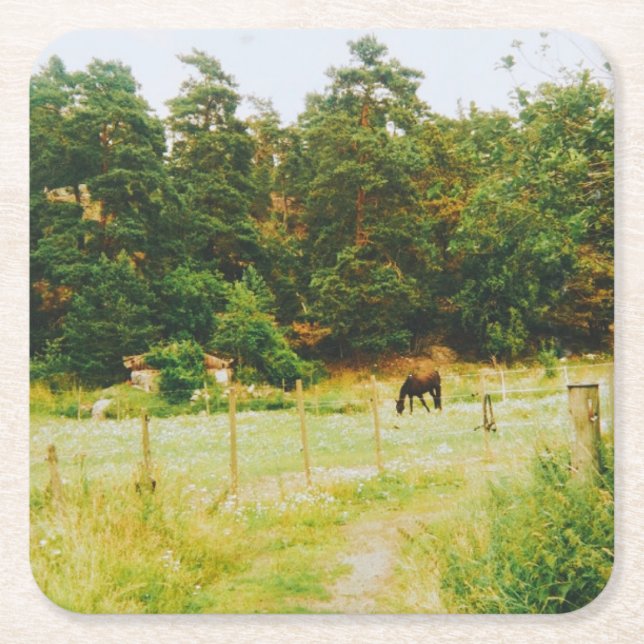 Dessous-de-verre Carré En Papier Swedish Countryside (Devant)