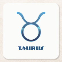 Symbole Zodiaque Bleu Taurus En Blanc
