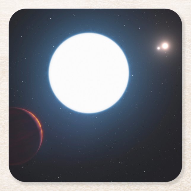 Dessous-de-verre Carré En Papier Système Triple Étoiles Hd 131399 (Devant)