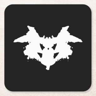 Dessous-de-verre Carré En Papier Tache d'encre de Rorschach
