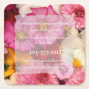 Dessous-de-verre Carré En Papier Tapis de promotion personnalisable - HAMbyWG