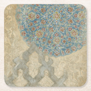Dessous-de-verre Carré En Papier Tapisserie d'argent décoratif Arrangement floral