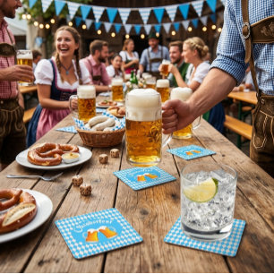 Dessous-de-verre Carré En Papier Tapisserie de bière Oktoberfest bavaroise 