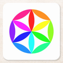 Tapisserie de papier kaléidoscope arc-en-ciel