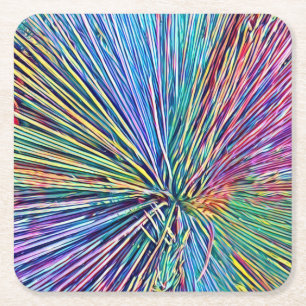 Dessous-de-verre Carré En Papier Tapisserie Papier Joyeux Couleurs Arc-en-ciel