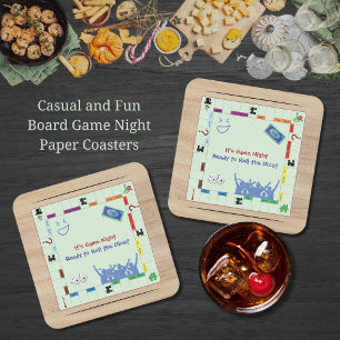 Dessous-de-verre Carré En Papier Tapisseries de soirée jeux de société amusants et