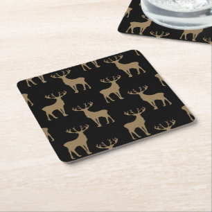 Dessous-de-verre Carré En Papier Tapisseries en papier motif cerf mignon