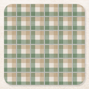 Dessous-de-verre Carré En Papier Tartan