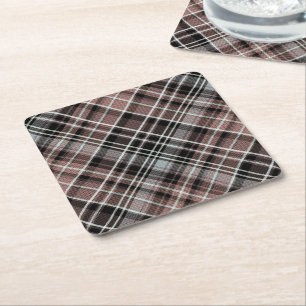 Dessous-de-verre Carré En Papier Tartan plat classique