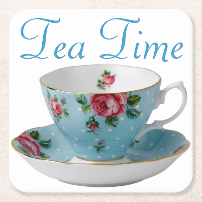Dessous-de-verre Carré En Papier Teacup Teacup Time  (Devant)