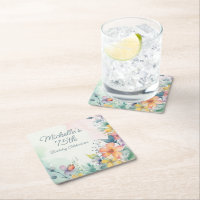 Teal Rose Jaune Floral Pastel 75e Anniversaire