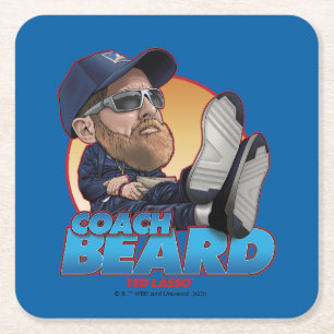 Dessous-de-verre Carré En Papier Ted Lasso   Coach Beard Bobblehead