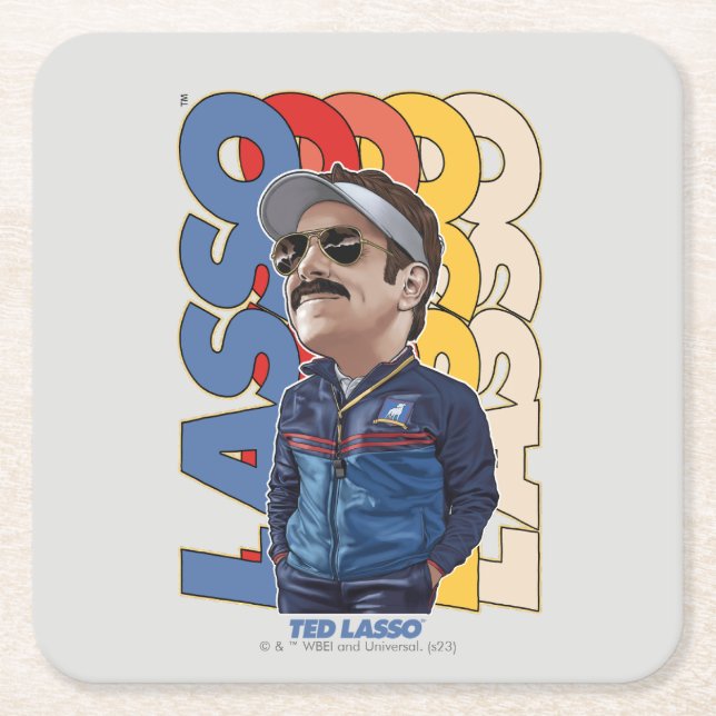 Dessous-de-verre Carré En Papier Ted Lasso | Lasso Bobblehead (Devant)