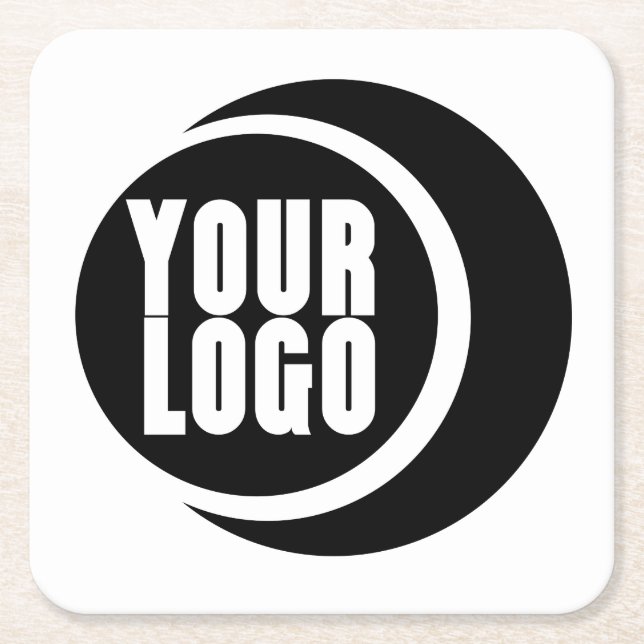 Dessous-de-verre Carré En Papier Téléchargez votre logo (Devant)