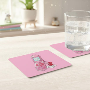 Dessous-de-verre Carré En Papier Téléphone portable