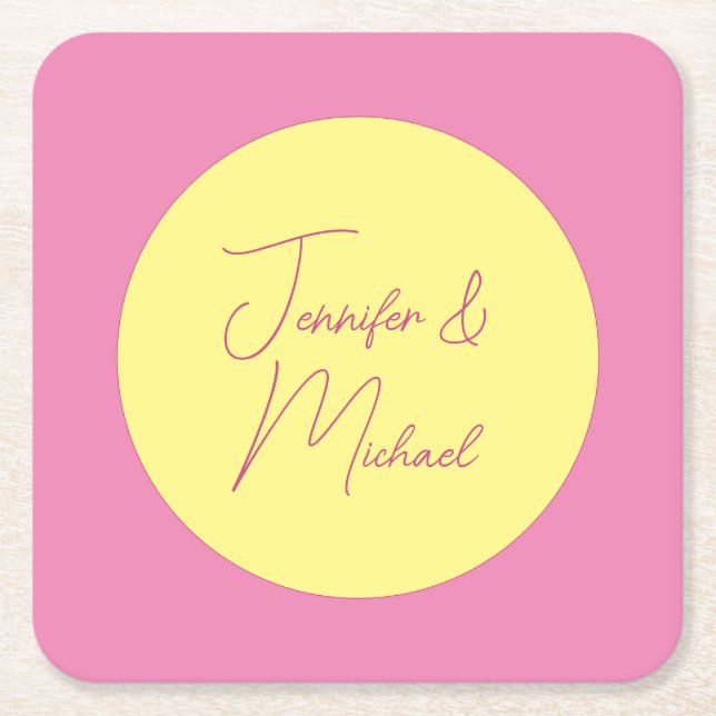 Dessous-de-verre Carré En Papier Tendance Minimaliste Moderne Plaine Simple Couleur (Devant)