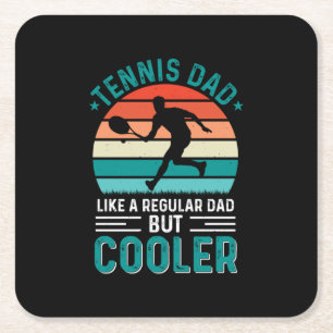 Dessous-de-verre Carré En Papier Tennis Dad Retro Sunset