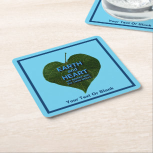 Dessous-de-verre Carré En Papier Terre - Anagram du coeur