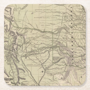 Dessous-de-verre Carré En Papier Territoire indien, le Texas du nord, Nouveau