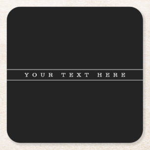 Dessous-de-verre Carré En Papier Texte Simple Et Bandes Minces