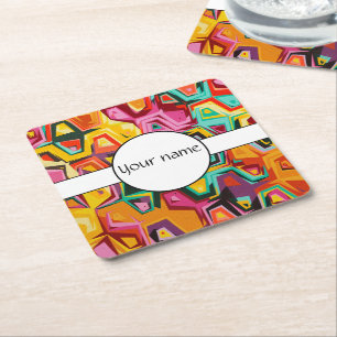 Dessous-de-verre Carré En Papier Texture colorée de trous