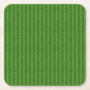 Dessous-de-verre Carré En Papier Texture de gazon vert d'un terrain de football