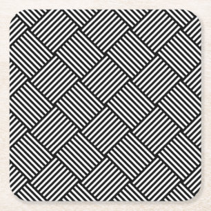 Dessous-de-verre Carré En Papier Texture vérifiée géométrique