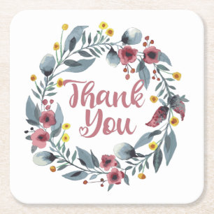 Dessous-de-verre Carré En Papier Thank You note