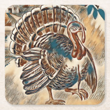 Thanksgiving Turquie Dessous de verre pour la tabl