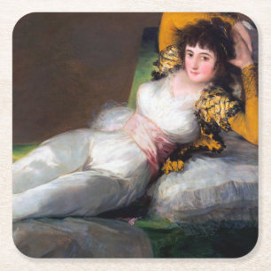 Dessous-de-verre Carré En Papier The Clothed Maja, Francisco Goya, 1798-1803