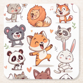 Dessous-de-verre Carré En Papier Throw Pillow