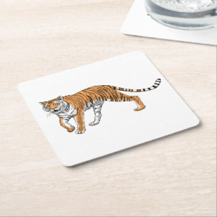 Dessous-de-verre Carré En Papier Tigre 2