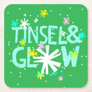 Dessous-de-verre Carré En Papier Tinsel & Glisser