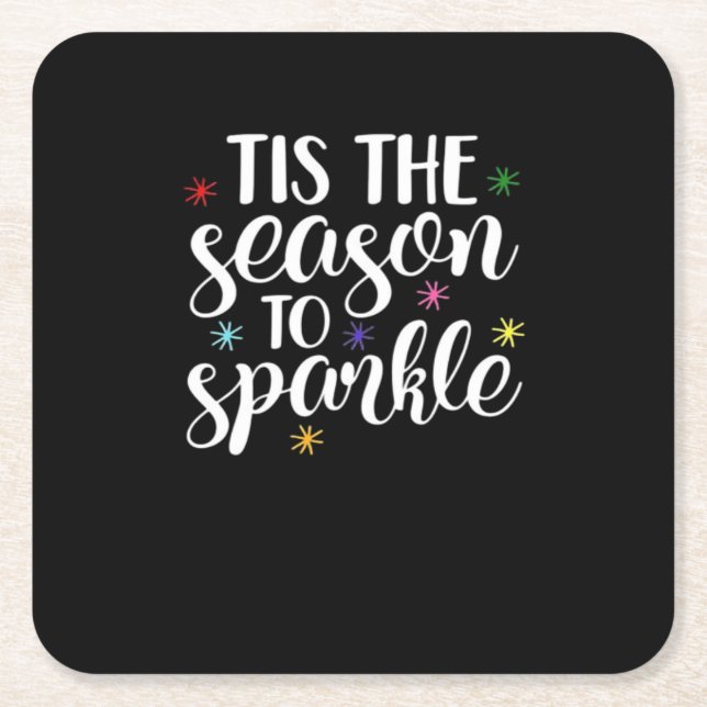 Dessous-de-verre Carré En Papier Tis Season To Sparkle Aesthetic Classic (Devant)